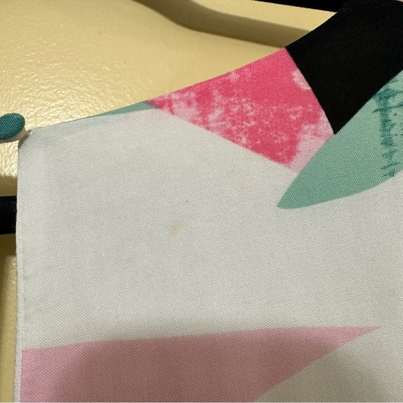 Lulus Color Me Cute Abstract Flutter Sleeve Romper Women Med White - Picture 8 of 8